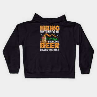 Hiking Solves Most of My Problems Kids Hoodie